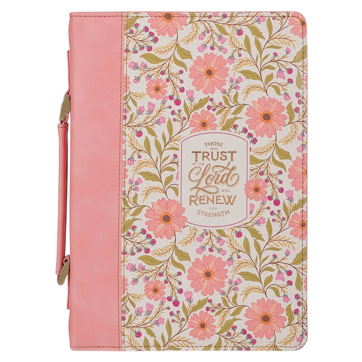 Bible Cover Fashion Floral Who Trust In The Lord Isa 40:31: Large