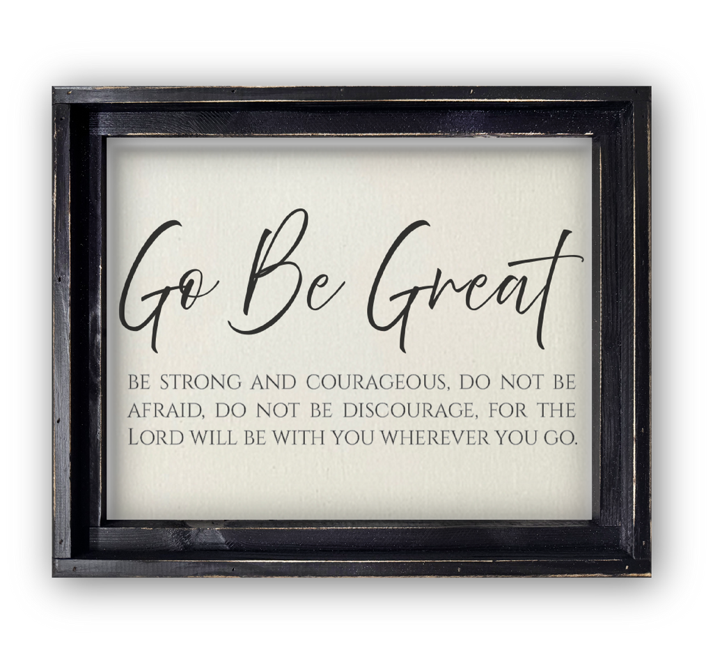FRAMED CANVAS GO BE GREAT: Black