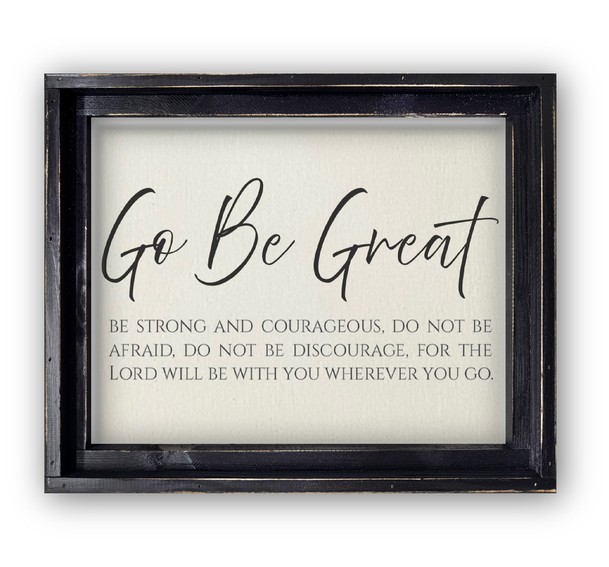 FRAMED CANVAS GO BE GREAT: Black