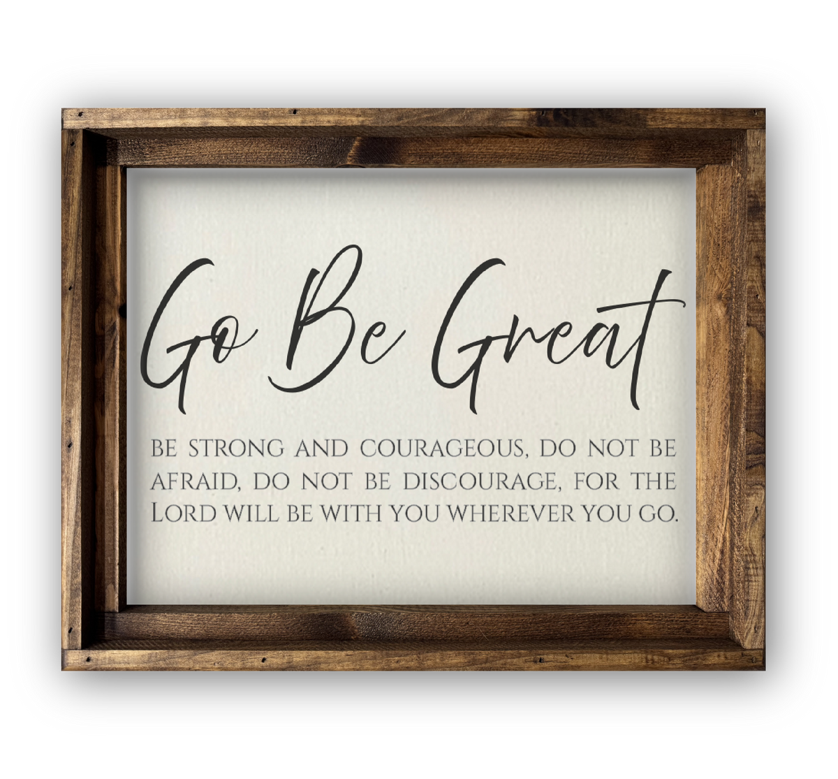 FRAMED CANVAS GO BE GREAT: Black